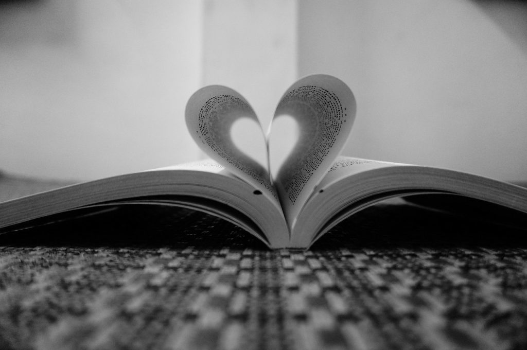 love-shape, heart shape, love book, love pages, book, love, heart, black and white, gray book, gray heart, gray books